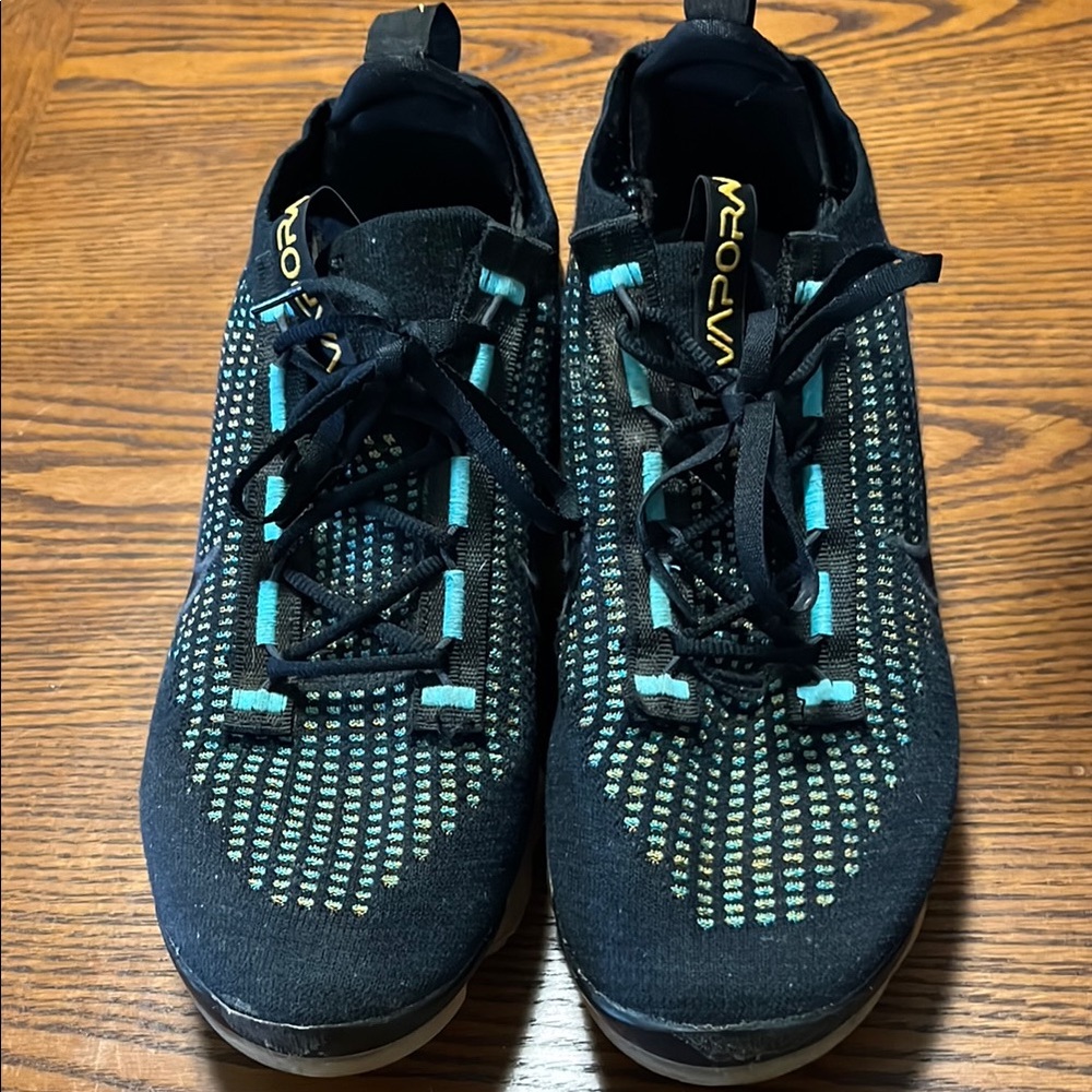 Men's Athletic Shoes - Black and Teal